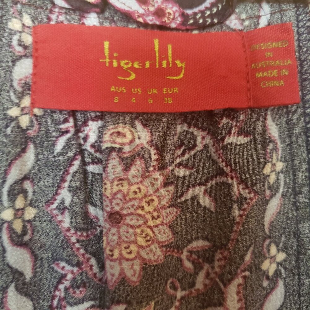 TIGERLILY 'Carriacou' Women's Maxi Dress Mulberry US 4 - Picture 8 of 8